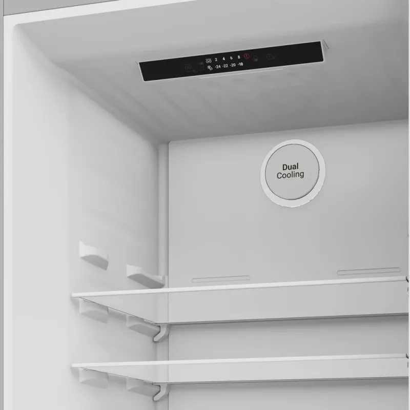 Frigorífico Indesit INK 25402 S4E | Compacto de libre instalación, No Frost, 249 L frigorífico / 106 L congelador, Alto 203,5 cm, Clase energética E, 37 dB, Plata