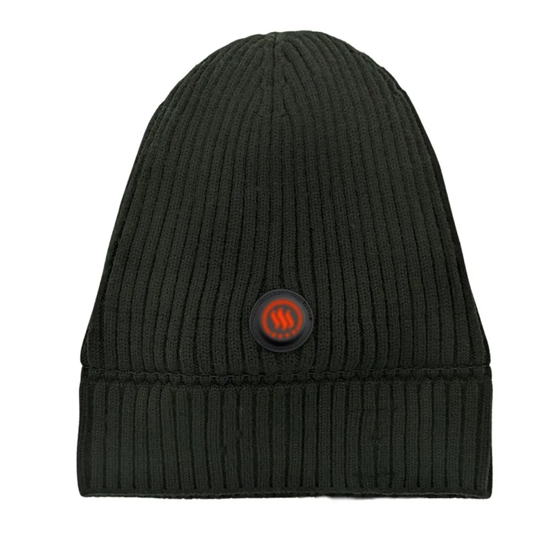 Gorro calefactable Glovii GC2B con batería — poliéster negro