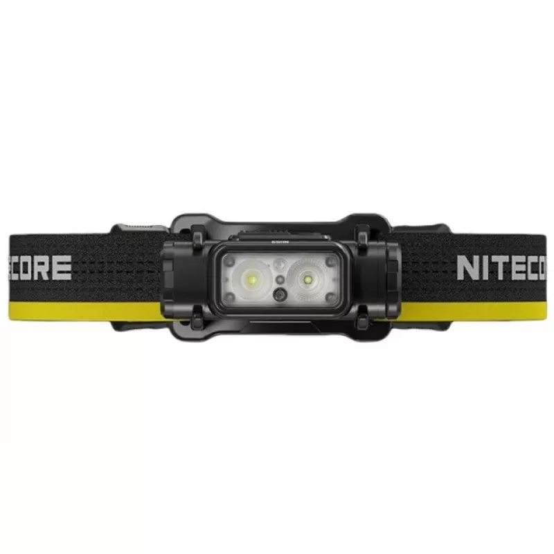 Linterna frontal Nitecore NU53 — luz manos libres recargable, diseño compacto