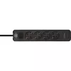 Alargador de corriente Brennenstuhl 1153240106 1,5 m 4 tomas AC para interior negro