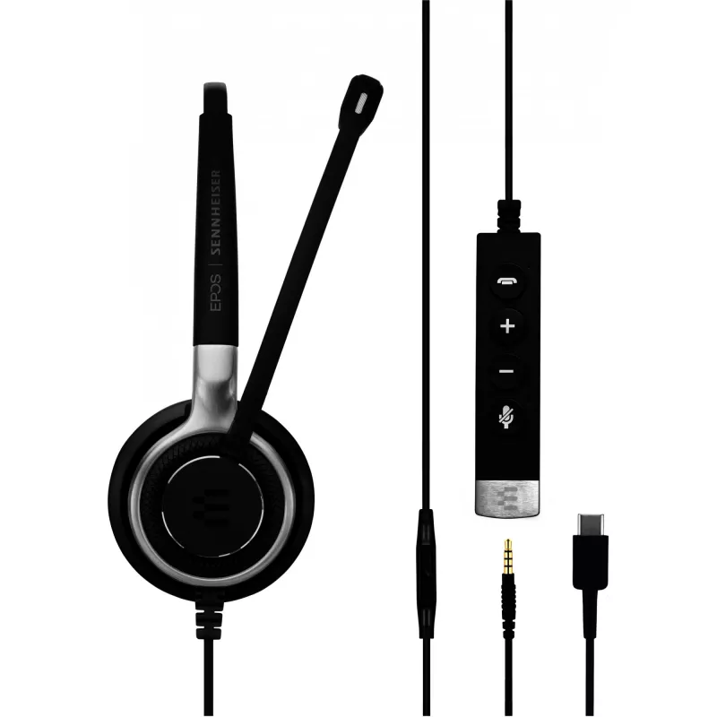 EPOS Sennheiser Headset Impact SC 635 USB-C 3,5mm USBC 3,5mm mono negro plata (1000669)