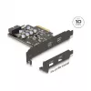 Tarjeta PCI Express x4 DELOCK 90345 con 2 conectores USB Type-C externos