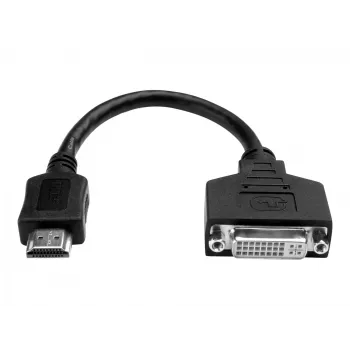 Convertidor de vídeo adaptador HDMI a DVI Eaton Tripp Lite P132-08N (HDMI-M a DVI-D F) - 20,32 cm - 0,2 m - DVI-D - HDMI - macho - hembra - oro