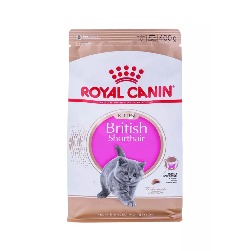 Pienso para gatos Royal Canin British Shorthair Kitten 400 g — ave, 38% proteína, 20% grasa