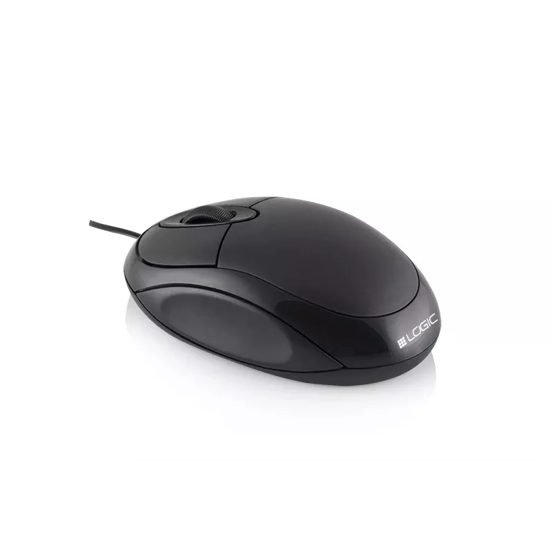 Logic Lm-11 - Ratón - óptico - con cable - USB - negro