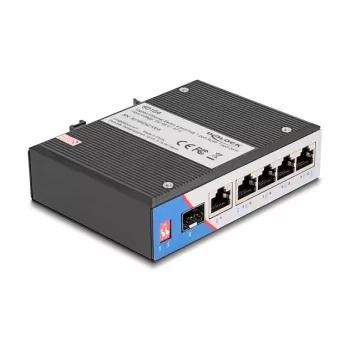 Switch de red DELOCK 80164 4 puertos Gigabit PoE con 1 puerto RJ45 uplink