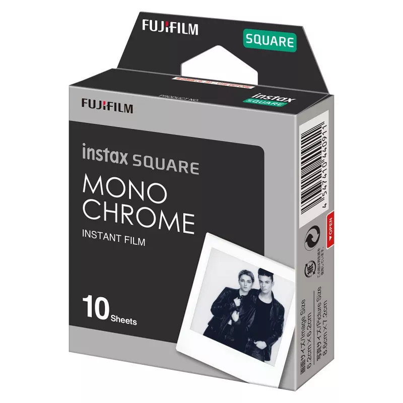 Película de imagen instantánea Fujifilm Instax Square 10 hojas monocromo