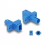 DeLOCK acoplador híbrido para fibra óptica, LC simplex conector hembra a ST simplex conector hembra, azul