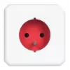 Allocacoc 2304/FREXPC regleta de enchufes 3 m 5 tomas AC interior rojo, blanco