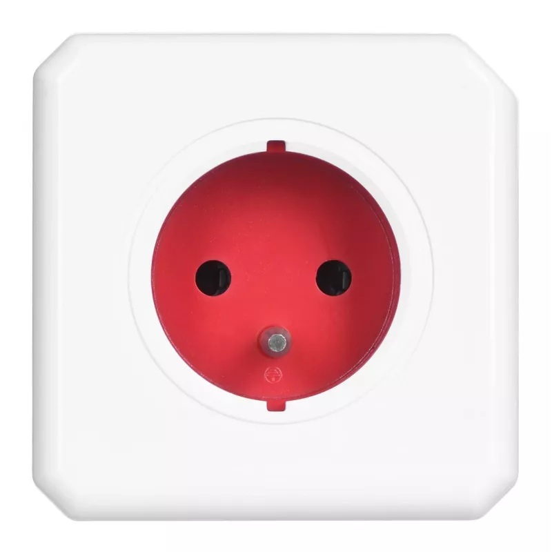 Allocacoc 2304/FREXPC regleta de enchufes 3 m 5 tomas AC interior rojo, blanco