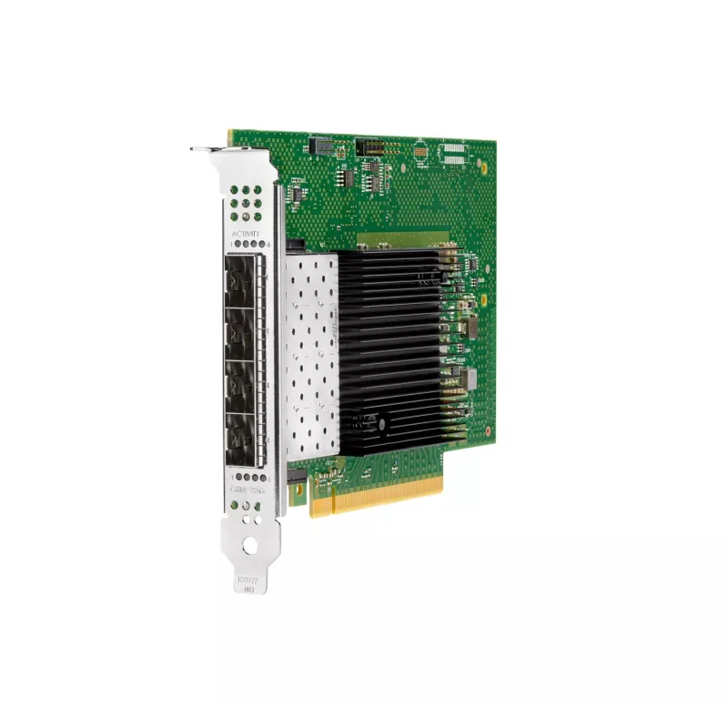 Hewlett Packard Enterprise Intel E810-XXVDA4 – Adaptador de red – PCIe 4.0 x16 – 25 Gigabit SFP28 x 4 – para Edgeline e920, ProLiant DL20 Gen10, DL325 Gen10, DL345 Gen10, DL360 Gen10