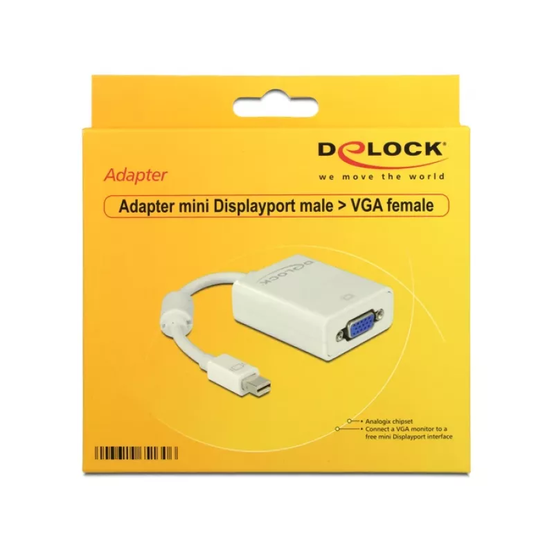 Adaptador mini DisplayPort VGA DeLOCK 65130