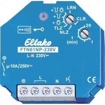 Módulo de relé para carril DIN Eltako FTN61NP-230V 30100130 — 230V AC, 16A de capacidad de conmutación