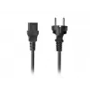 Cable de alimentación LANBERG CEE 7/7 a C13 (C320) 1,8 m, recto, negro