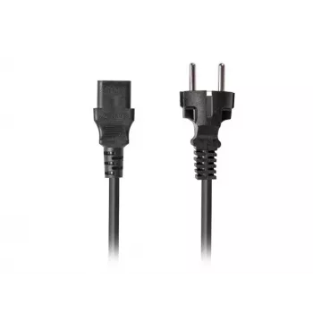 Cable de alimentación LANBERG CEE 7/7 a C13 (C320) 1,8 m, recto, negro