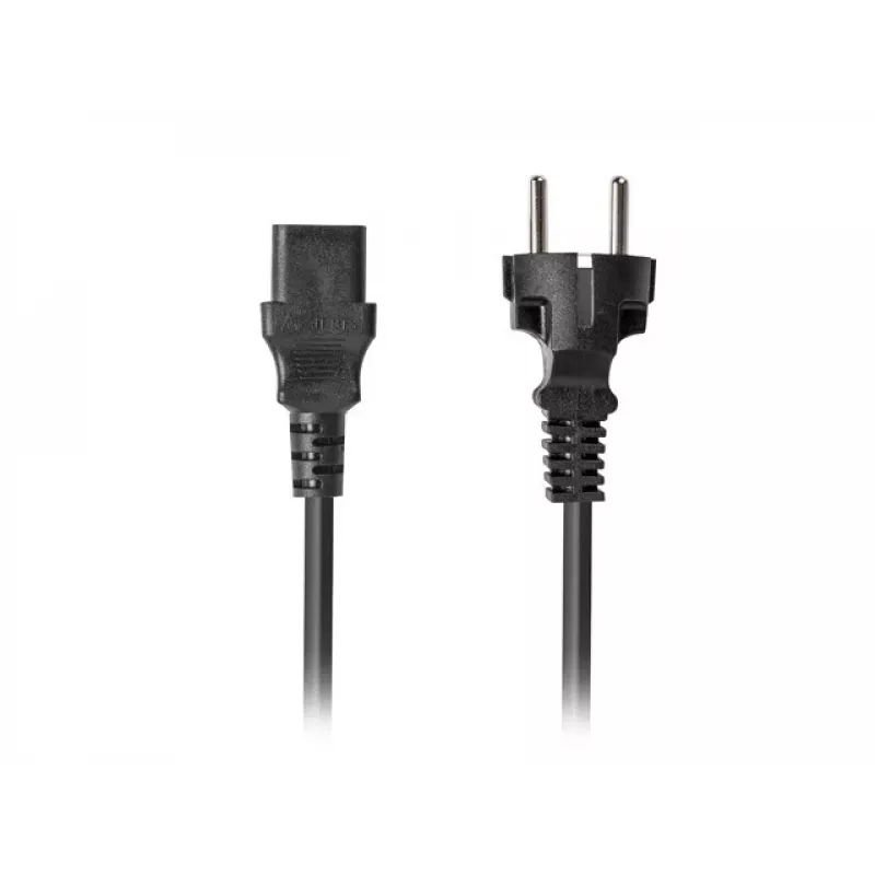Cable de alimentación LANBERG CEE 7/7 a C13 (C320) 1,8 m, recto, negro