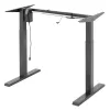 Ergo Office Escritorio eléctrico regulable en altura, Gris, Altura máx. 123 cm, 80 kg - sin tablero, para trabajar de pie y sentado, ER-433