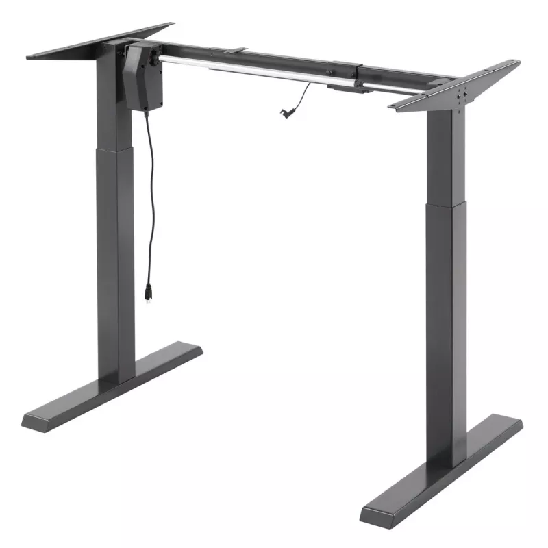 Ergo Office Escritorio eléctrico regulable en altura, Gris, Altura máx. 123 cm, 80 kg - sin tablero, para trabajar de pie y sentado, ER-433