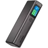 Canyon OnPower 230 TFT batería externa, 20000 mAh, PD 130 W, 2x USB-C + USB-A, carcasa de metal, gris oscuro