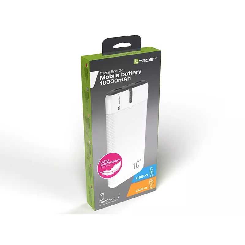 Powerbank EnerGo 10000 mAh blanco-negro