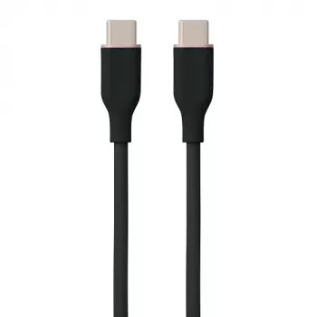 Cable de silicona USB Type-C a Type-C, 100 W (negro, 2 m)