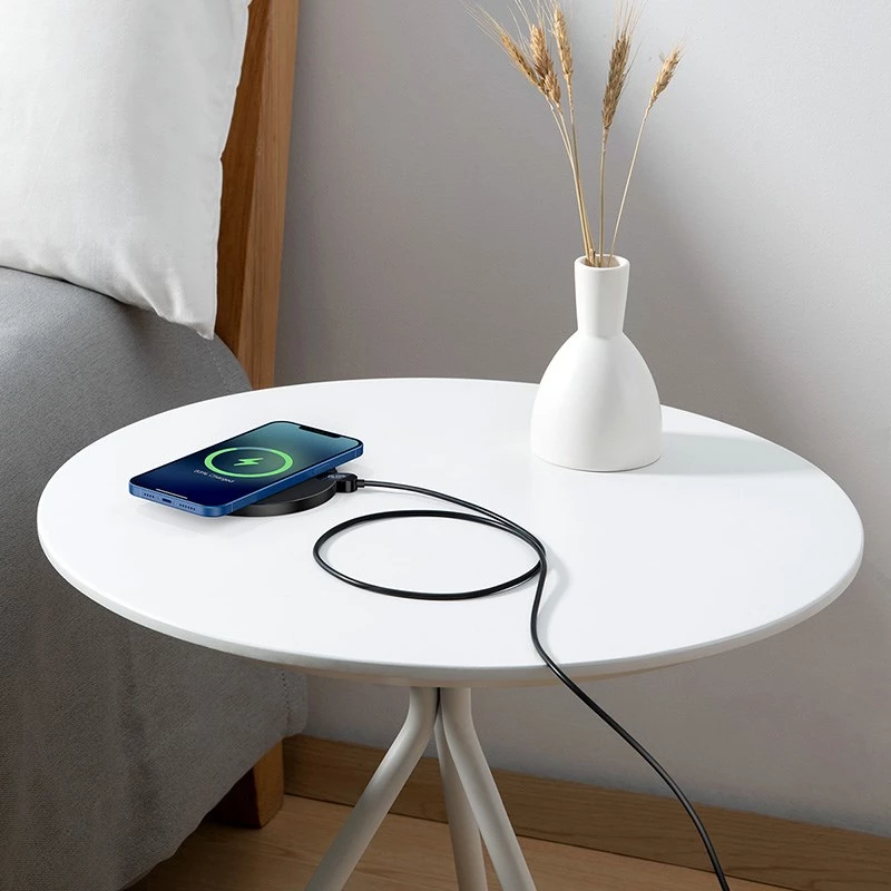 Cargador Baseus CCED000001 para dispositivos móviles auriculares, smartphone negro USB carga inalámbrica para interiores