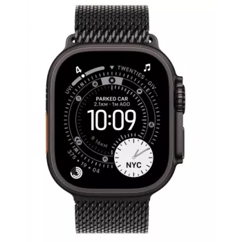 Smartwatch Apple Watch Ultra 3 GPS + Cellular 49mm Caja de titanio negro con milanesa de titanio negra mediana