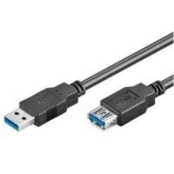 Cable alargador USB 3.0 SuperSpeed Wentronic Goobay, negro, 1,8 m – conector macho USB 3.0 (Type-A) > conector hembra USB 3.0 (Type-A) (93998)
