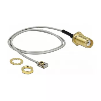 Cable coaxial DeLOCK 89930 0,2 m SMA MHF I LK negro gris