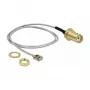 Cable coaxial DeLOCK 89930 0,2 m SMA MHF I LK negro gris