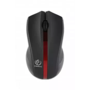 Ratón óptico inalámbrico Rebeltec GALAXY negro/rojo interfaz