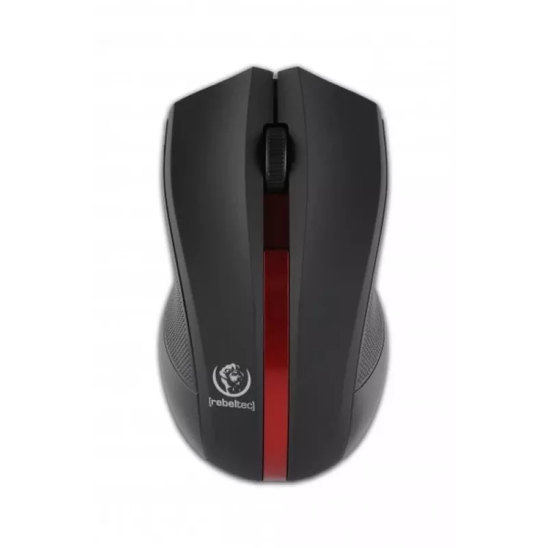 Ratón óptico inalámbrico Rebeltec GALAXY negro/rojo interfaz