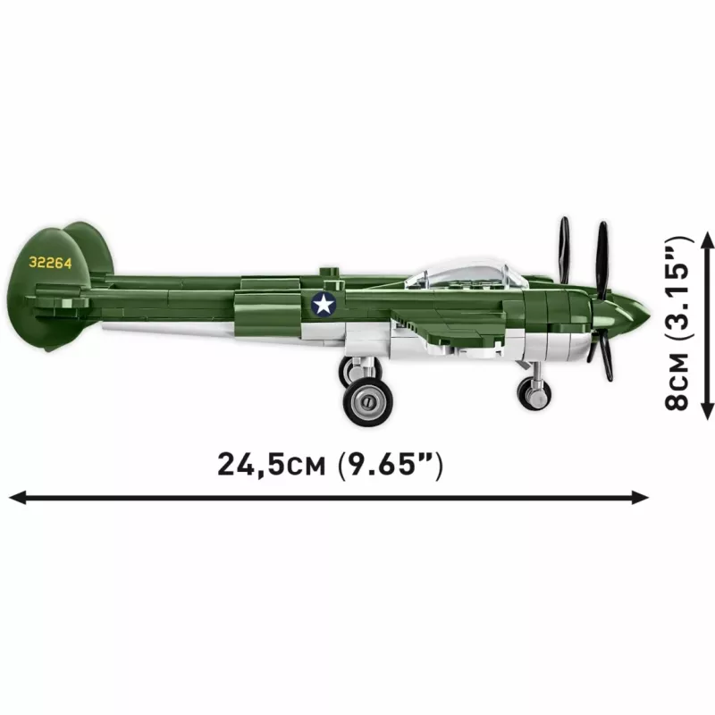 COBI Lockheed P-38 Lightning. Tipo de producto: bloques de construcción, edad mínima recomendada: 7 años, temática: fuerzas armadas, número de piezas: 332 uds.