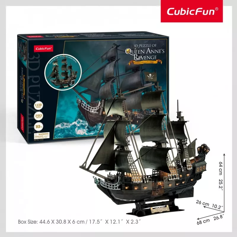 Puzle 3D LED Queen Annes L522H — maqueta decorativa iluminada con iluminación LED