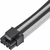 SilverStone PP07E - Cable de extensión de alimentación - 8 pines EPS12V (4+4) (M) a 8 pines EPS12V (H) - 30 cm - Negro, blanco (SST-PP07E-EP
