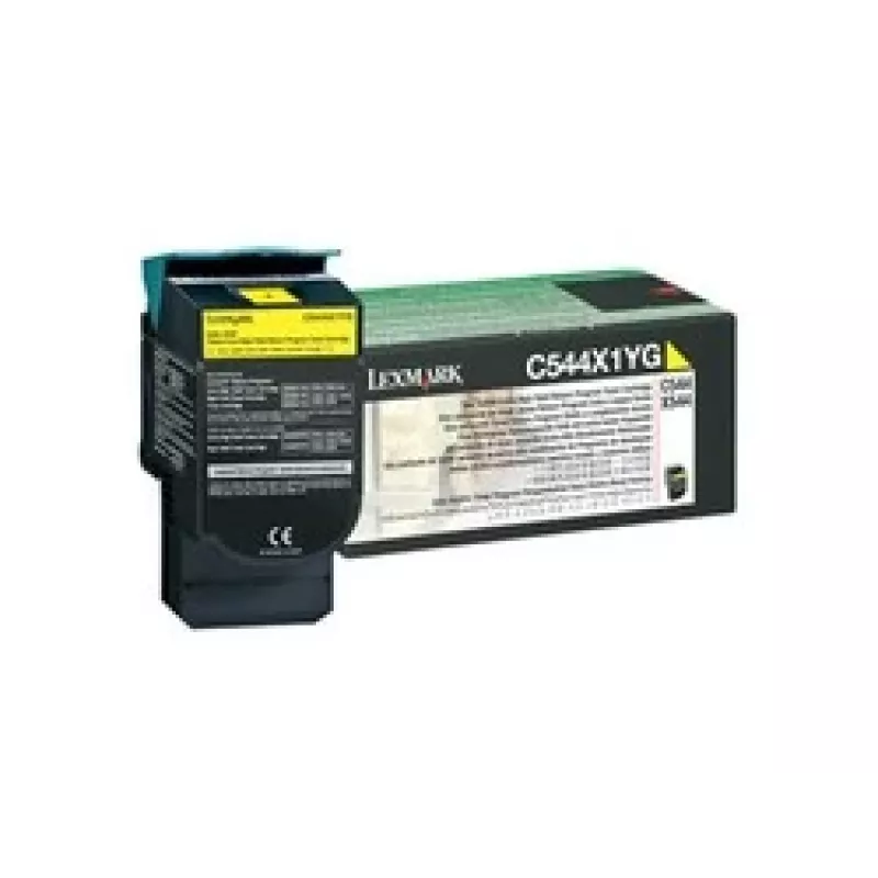 Lexmark - Cartucho de tóner - Muy alto rendimiento - 1 x amarillo - 4000 páginas - LRP / LCCP (0C544X1YG)