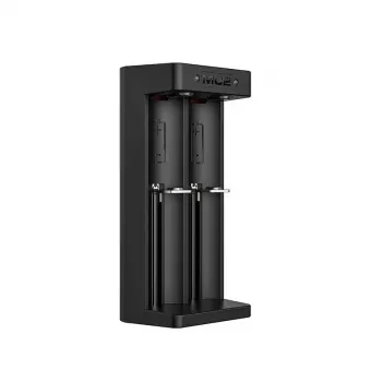 Cargador de baterías Li-Ion de doble ranura XTAR para celdas 18650, entrada USB-C, 2 ranuras, negro, indicadores LED