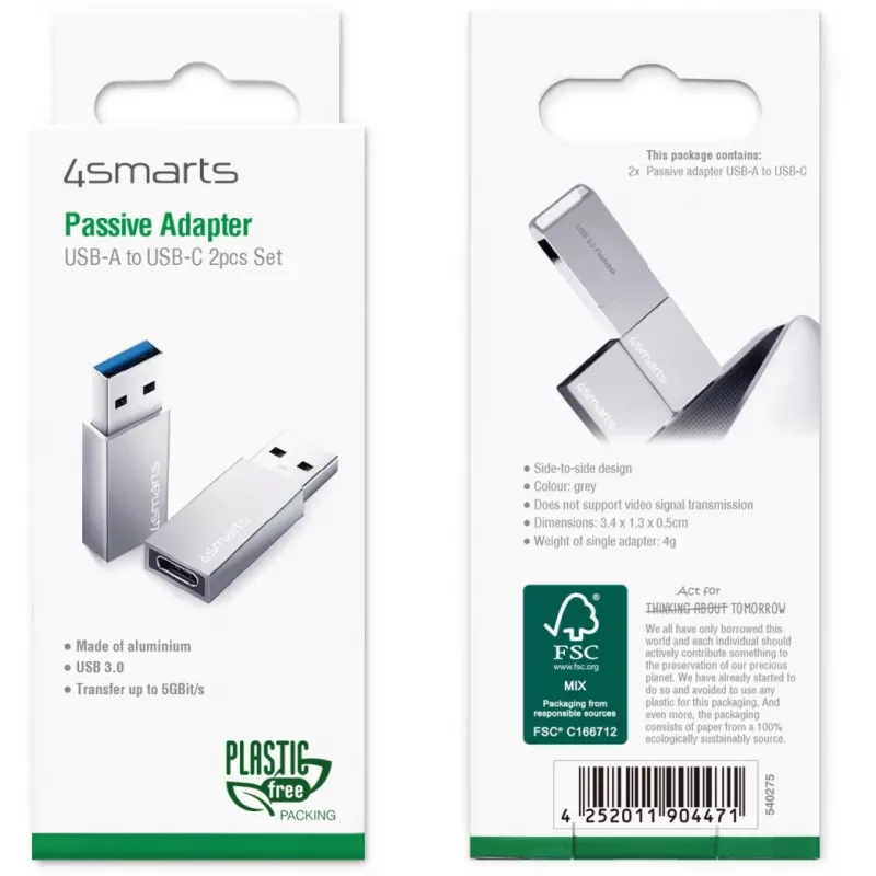 4smarts 540275 cable USB gris