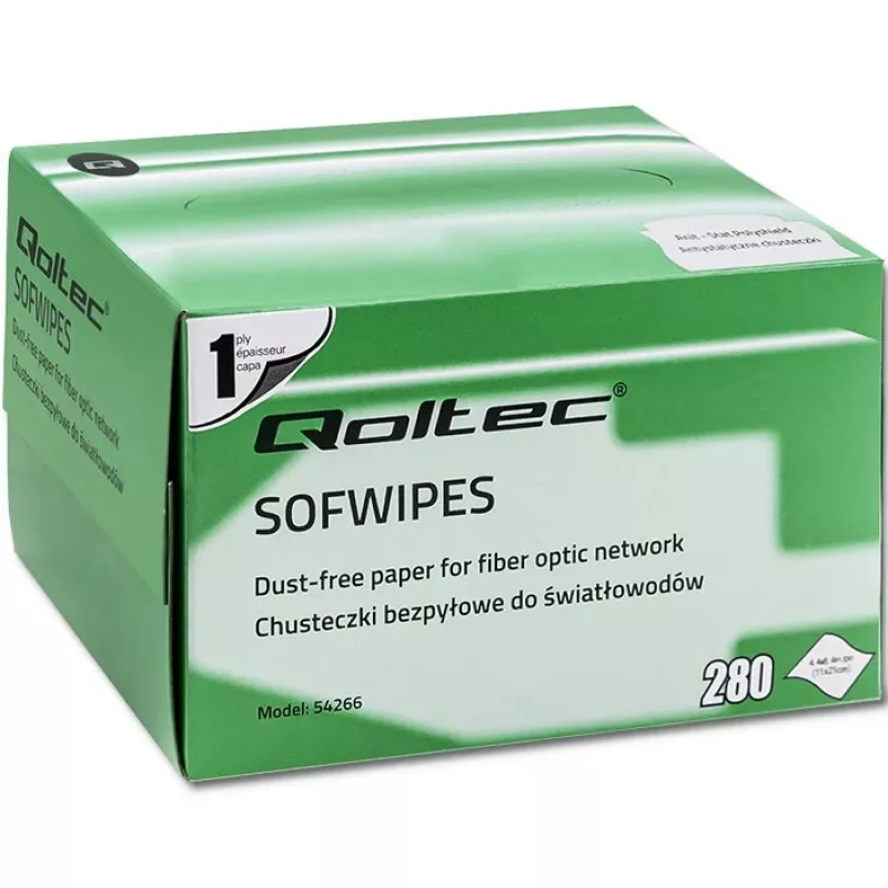 Qoltec toallitas sin pelusa para fibra óptica