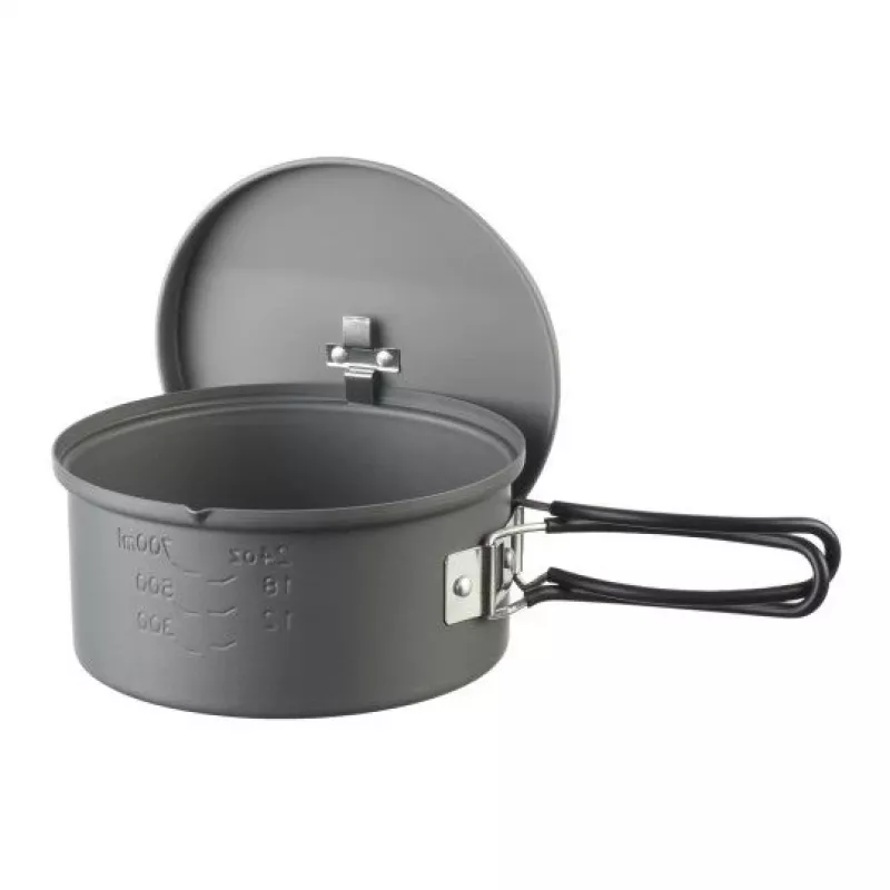Menaje de camping ESBIT PT1100HA – olla de aluminio 1,1 L, Ø14,8 cm, 227 g, negra