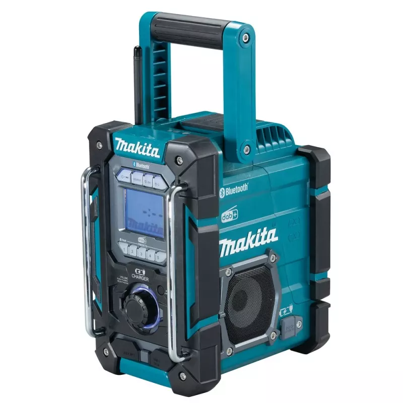 Radio portátil Makita DMR301 — DAB/DAB+/FM/AM, USB-A, 18V Li-Ion, resistente a salpicaduras