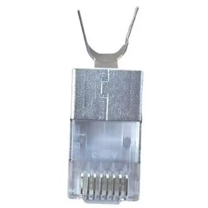 Conector RJ45 blindado EQUIP Cat 8.1, conector, plateado, 50 uds., 11,7×22,5 mm, 3,7 g