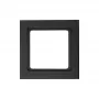 Placa de pared / tapa de interruptor berker 10116096, sin tornillos, plástico, negro, 1 ud.