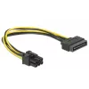 Cable de alimentación Delock 82924 SATA 15 polos a 6 polos PCI Express