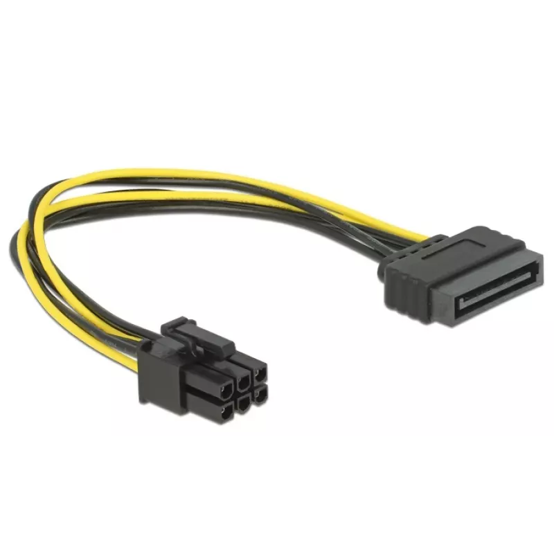 Cable de alimentación Delock 82924 SATA 15 polos a 6 polos PCI Express