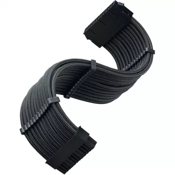 SilverStone PP07E - Cable de extensión de alimentación - ATX, 24-polig (H) a ATX, 24-polig (M) - 30 cm - Negro