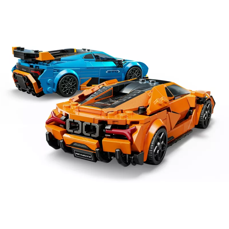 Set de construcción LEGO Speed Champions 77238 — Lamborghini Revuelto y Huracán STO, 607 piezas, 2 minifiguras, edad recomendada 10+