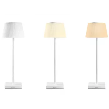 Lámpara de mesa TRACER Pluto blanca TRAOSW47233 LED regulable, acabado blanco