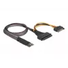Adaptador DeLOCK M.2 Key M a U.2 SFF-8639 NVMe con cable de 50 cm