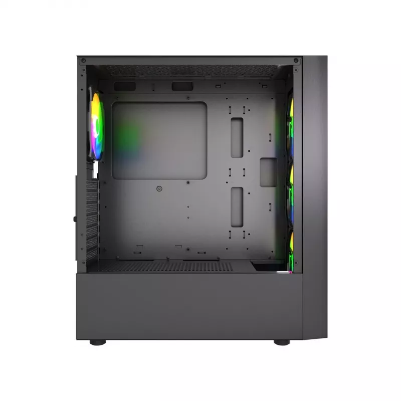 Gembird Fornax 4300 CCC-FC-4300 caja gaming ATX Midi Tower, cristal templado, ventiladores ARGB, 2x USB 3.1, 1x USB 2.0, negra